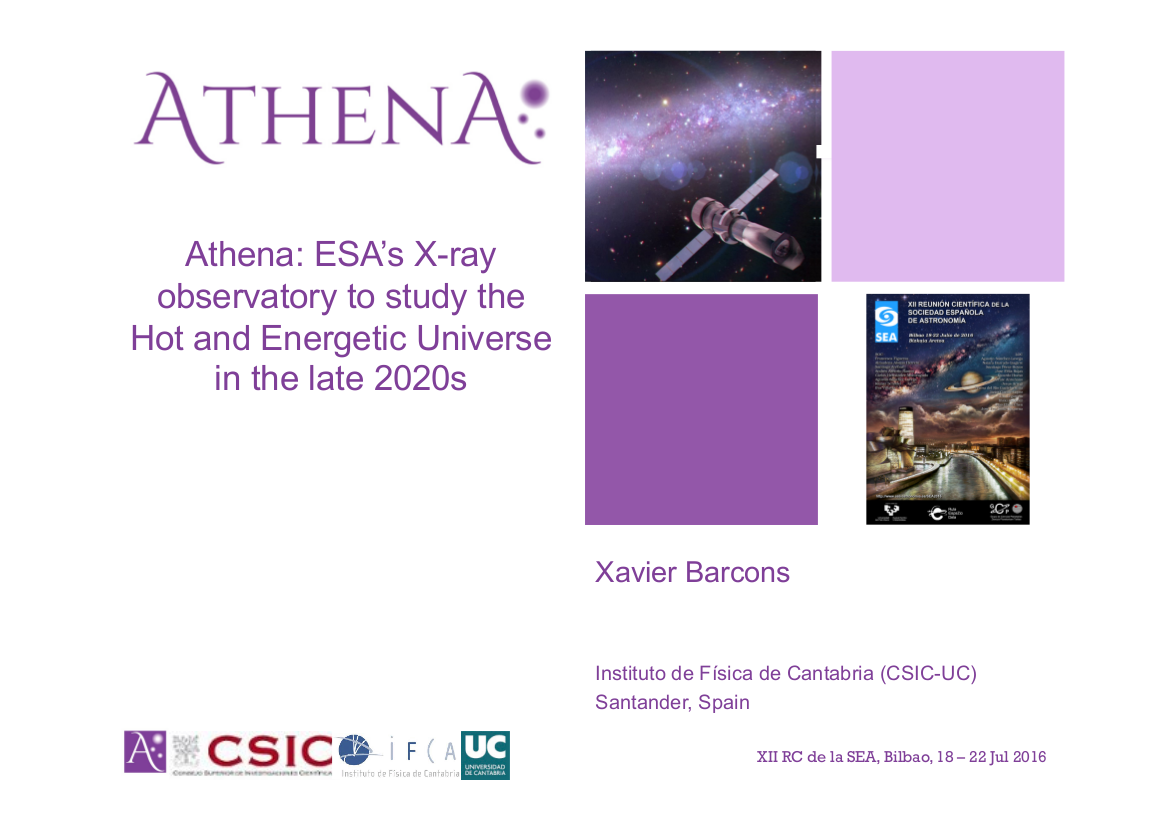 Athena: el observatorio de rayos X de la ESA para estudiar el universo caliente y energético a finales de la década del 2020