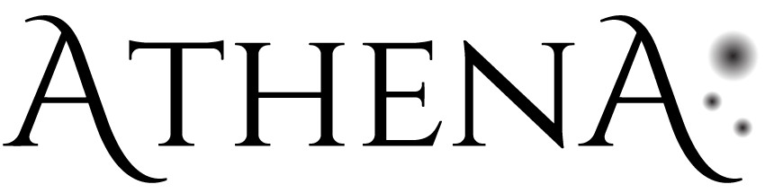 Logo de Athena en blanco y negro