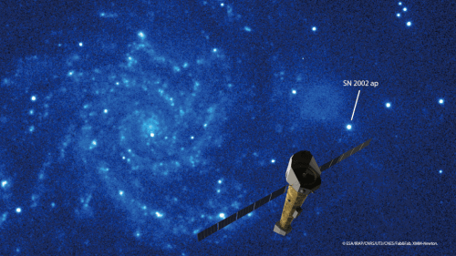 An artistic concept of Athena and the supernova 2002