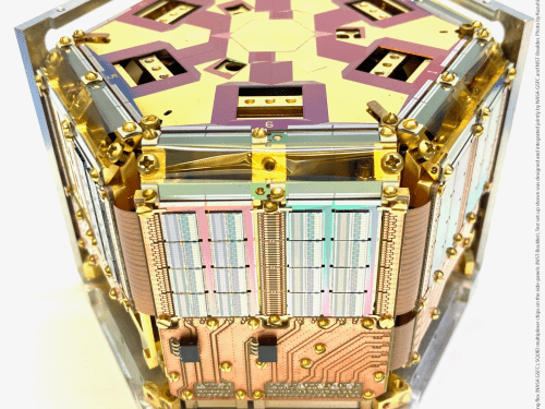 This photo shows a prototype of the Athena/X-IFU focal plane array