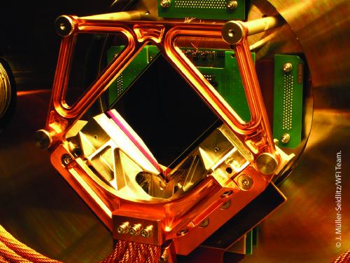 Athena/WFI detector module mounted