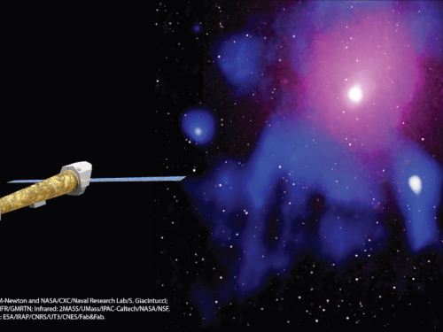 An artistic concept of Athena and the Ophiuchus supercluster