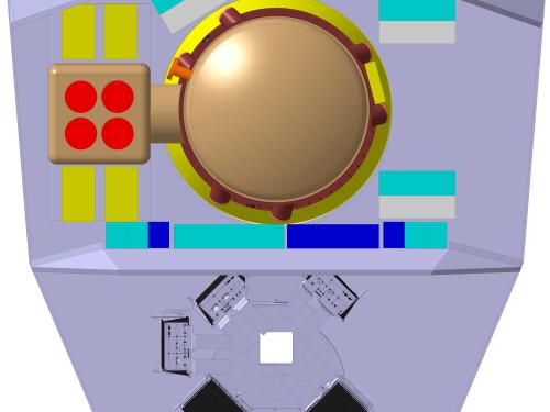The X-IFU and WFI layouts on the Athena Science Instrument Module