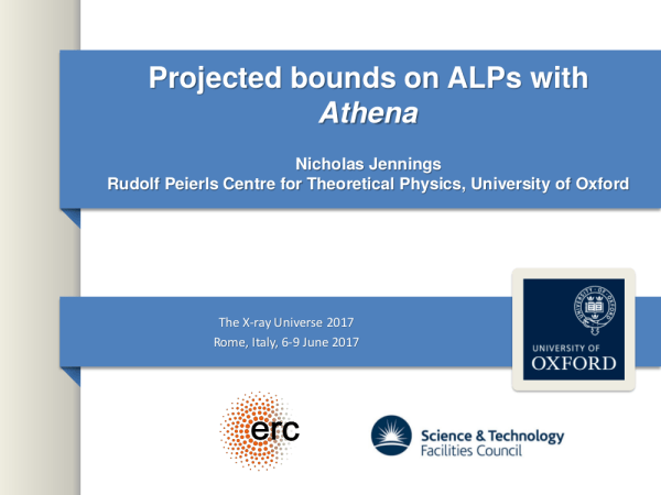 Límites proyectados en partículas similares a los axiones (llamadas ALPs) con Athena