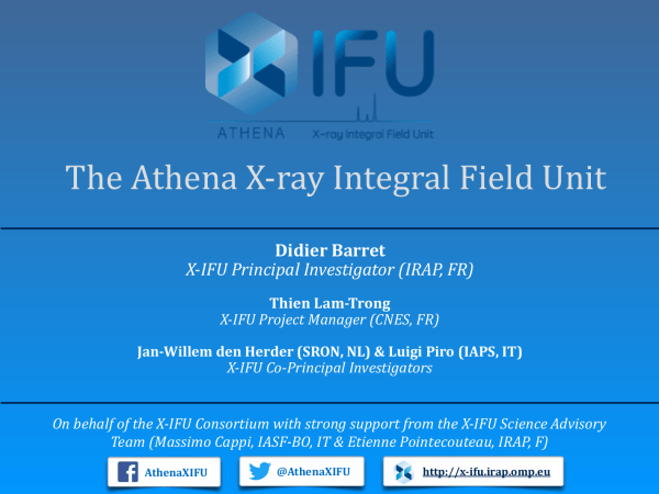 La unidad de campo integrado de rayos (X-IFU) de Athena