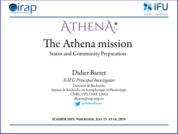 La misión Athena: estado y preparación de la comunidad