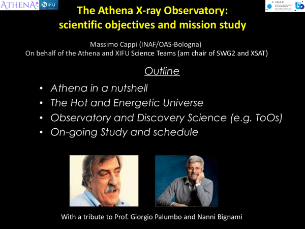 The Athena X-ray Observatory: scientific objectivs and mission study