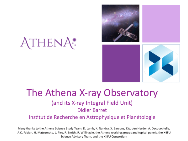 The Athena X-ray Observatory (and its X-ray Integral Field Unit)