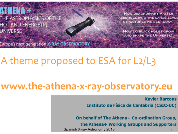 A theme proposed to ESA for L2/L3